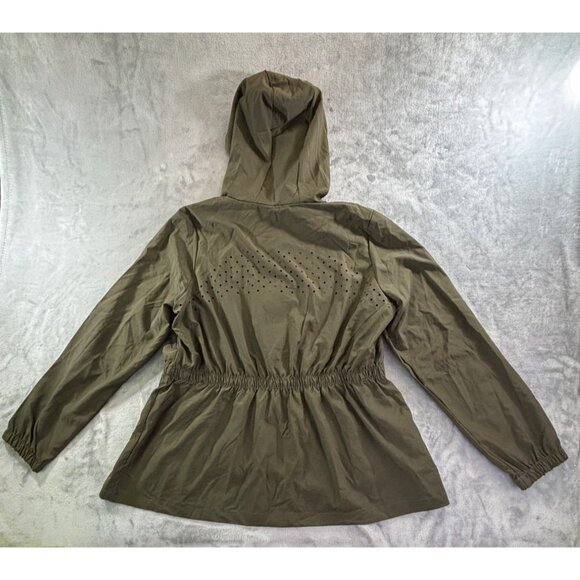 Cali Sport+ Jacket Women's 2X Olive Green Hooded w/Zipper and reflective pockets - Picture 2 of 7